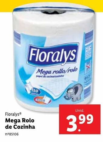 Lidl Papel toalha floralys promoção