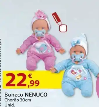 Auchan Boneco nenuco chorao 30cm promoção