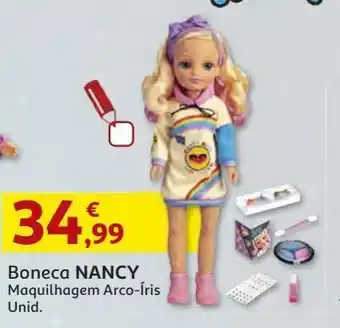 Auchan Boneca nancy maquilhagem arco-íris promoção