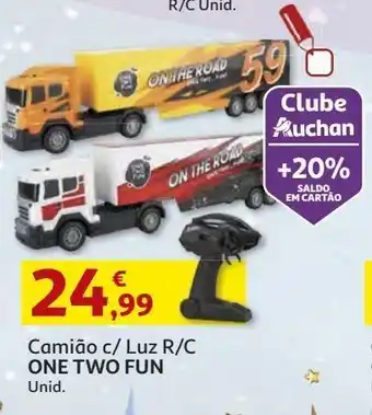 Auchan Camião r/c one two fun c/ luz promoção