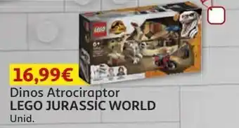 Auchan Dinos atrociraptor lego jurassic world promoção