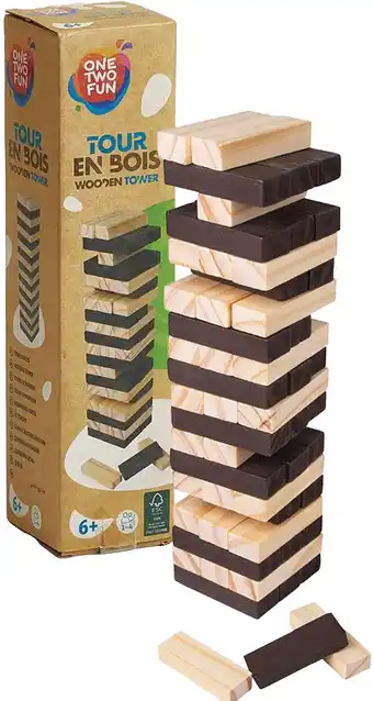 Auchan Jogo torre madeira promoção