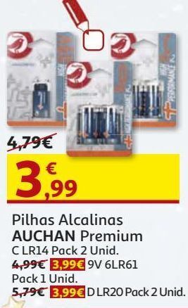 Auchan Pilha alcalina auchan promoção