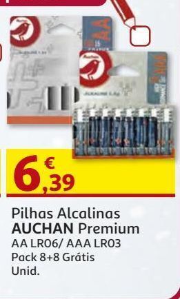Pilhas alcalinas auchan