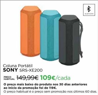 El Corte Inglés Coluna portátil sony promoção