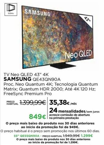 El Corte Inglés Tv 43'' led samsung promoção