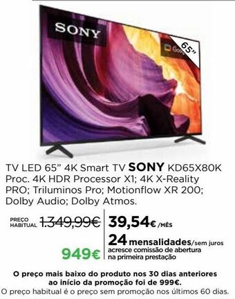 El Corte Inglés Tv 65'' led sony promoção