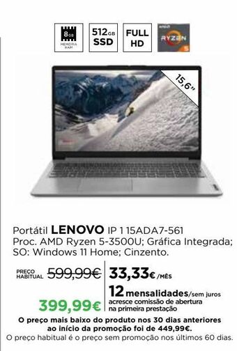 El Corte Inglés Notebook lenovo promoção