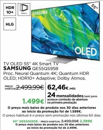 El Corte Inglés Tv 55'' led samsung promoção
