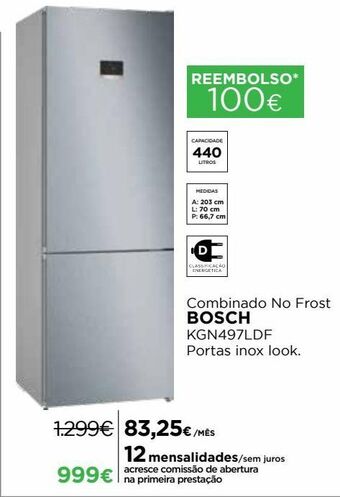 El Corte Inglés Frigorífico combinada bosch promoção