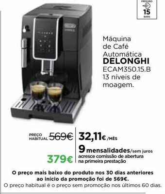 El Corte Inglés Cafeteira delonghi promoção