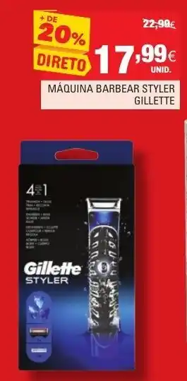 Continente Máquina Barbear Styler Gilette promoção