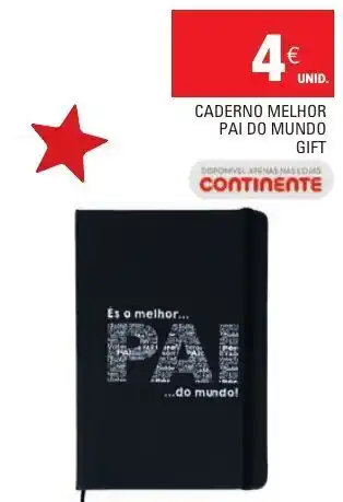 Continente Caderno Melhor Pai do Mundo Gift promoção
