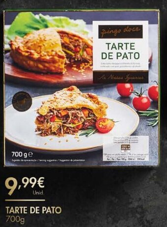 Pingo Doce Tarte de Pato 700g promoção