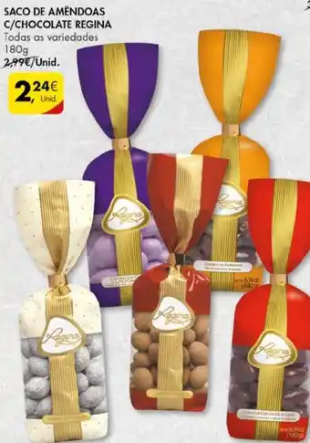 Pingo Doce Saco de Amêndoas C/Chocolate Regina 180g promoção