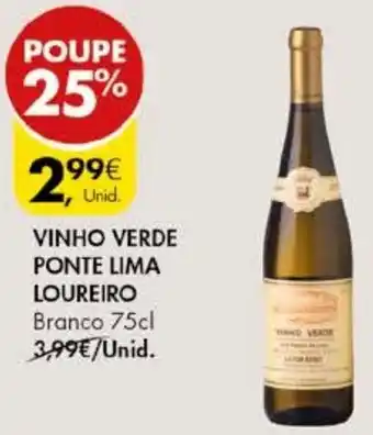 Pingo Doce Vinho Verde Ponte Lima Loureiro 75cl promoção