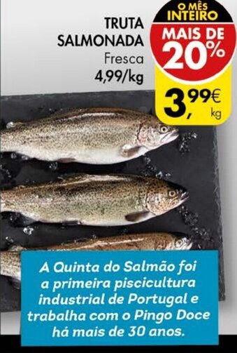 Pingo Doce Truta Salmonada promoção