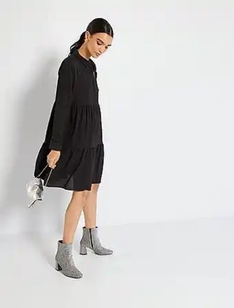 Kiabi Vestido curto em voile a ponto cheio promoção