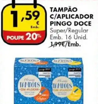 Pingo Doce Tampão C/Aplicador Pingo Doce 16 unid promoção
