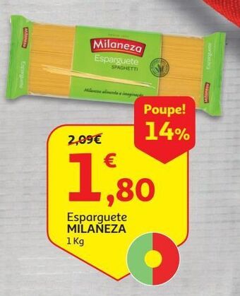 Auchan Esparguete milaneza 1 kg promoção