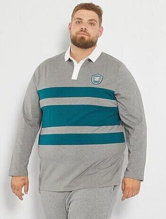 Kiabi Polo rugby em malha jersey promoção
