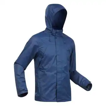 Decathlon Casaco leve impermeável de caminhada - mh100 - homem - azul promoção