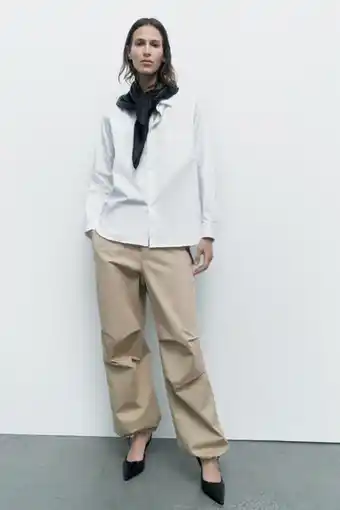 ZARA Camisa de popelina promoção