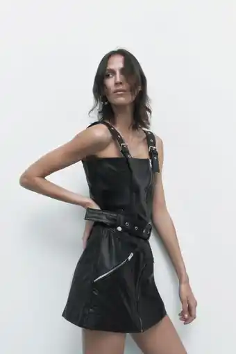 ZARA Vestido curto pele limited edition promoção