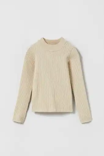 ZARA Camisola de malha com nervuras e brilhos promoção