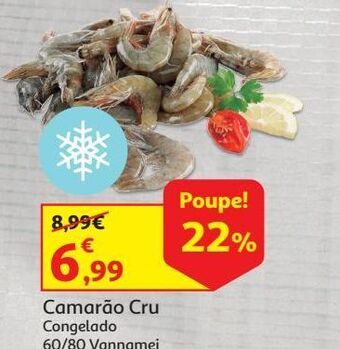 Auchan Camarão cru congelado 60/80 vannamei kg promoção