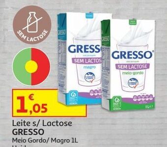 Auchan Leite s/ lactose gresso promoção