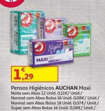 Pensos higiénicos auchan