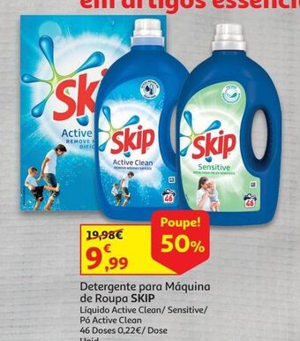 Auchan Det. roupa máq. liquído skip promoção