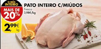 Pingo Doce Pato Inteiro C/Miúdos promoção