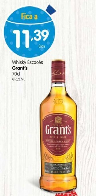 Minipreço Whisky Escoces Grant's 70cl promoção