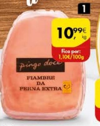 Pingo Doce Fiambre da Perna Extra Pingo Doce promoção