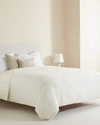 ZARA HOME Capa de edredão estampado de flores e riscas promoção
