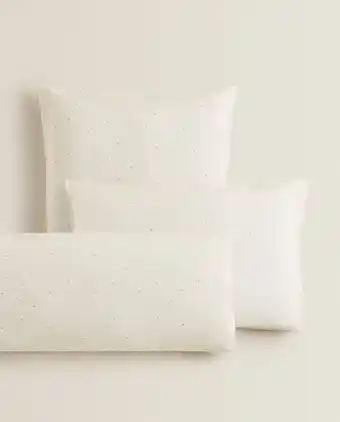 ZARA HOME Fronha de almofada luas e estrelas com linho promoção
