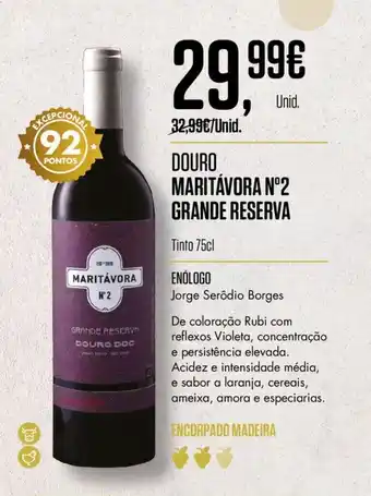 Pingo Doce Douro Maritavora N2 Grande Reserva 75cl promoção