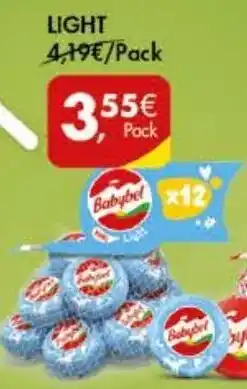 Pingo Doce Queijo Mini Baybel Light 12x20g promoção