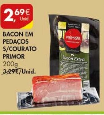 Pingo Doce Bacon em Pedaços S/Courato Primor 200g promoção