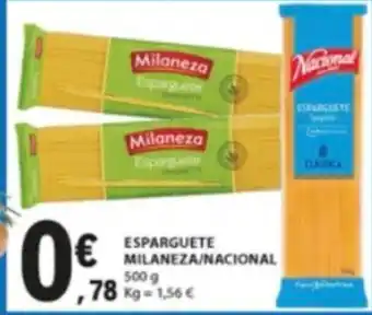 E.Leclerc Espaguete Milaneza/ Nacional 500g promoção
