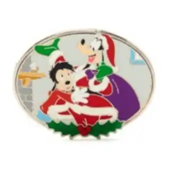Disney Store Pin navideño edición limitada goofy y max, disney store promoção