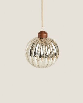 ZARA HOME Bola de natal mercurizada prateada promoção