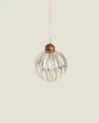 ZARA HOME Bola de natal mercurizada prateada promoção