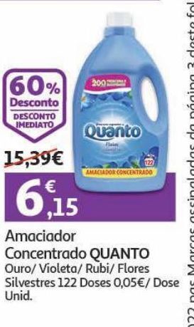Auchan Amaciador concentrado quanto promoção