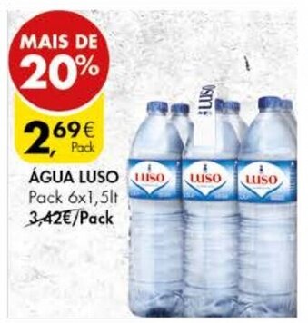 Pingo Doce Água Luso Pack 6x1,5lt promoção