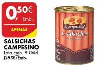 Pingo Doce Salsichas Campesino 8 Unid promoção