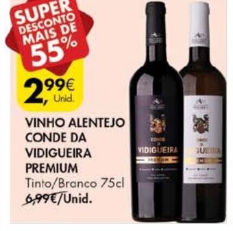 Pingo Doce Vinho Alentejo Conde da Vidigueira Premium 75cl promoção