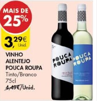 Pingo Doce Vinho Alentejo Pouca Roupa 75cl promoção